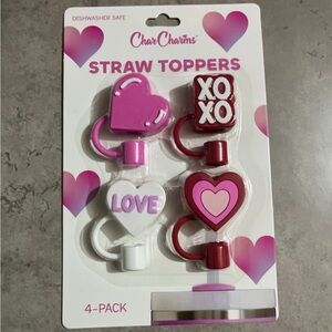 NEW Valentine’s Day 2026 CharCharms 4 Pack Stanley Straw Stoppers Target